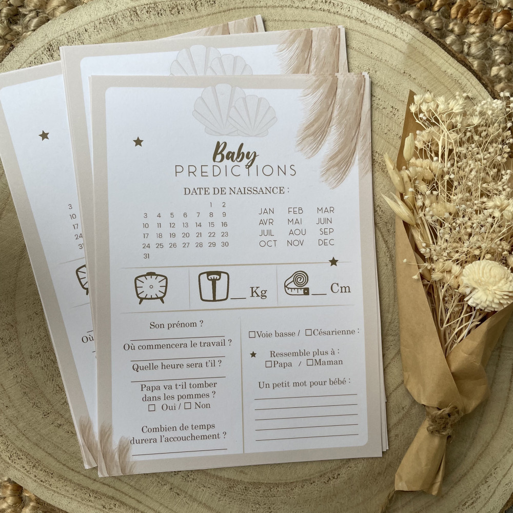 ★ Carte de prédiction (x6) - Thème personnalisable