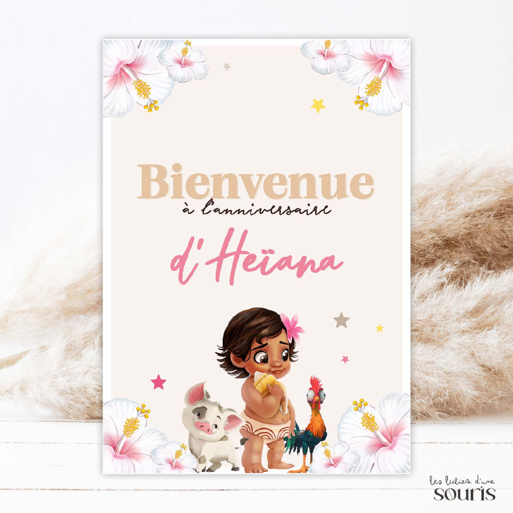 Affiche Bienvenue - Vaiana 