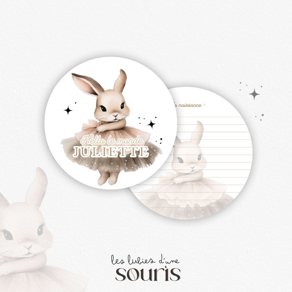★ Carte bienvenue - Capucine, la lapine