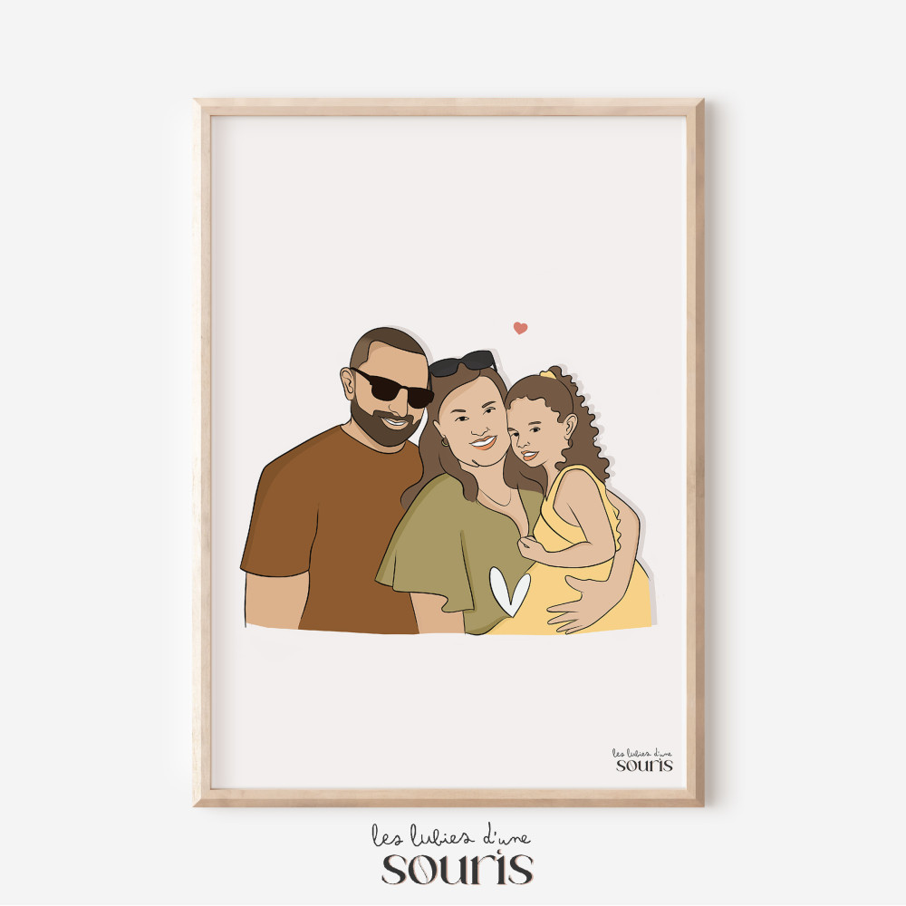 ★ Affiche Color | Portrait à partir d'une photo | 5 personnes