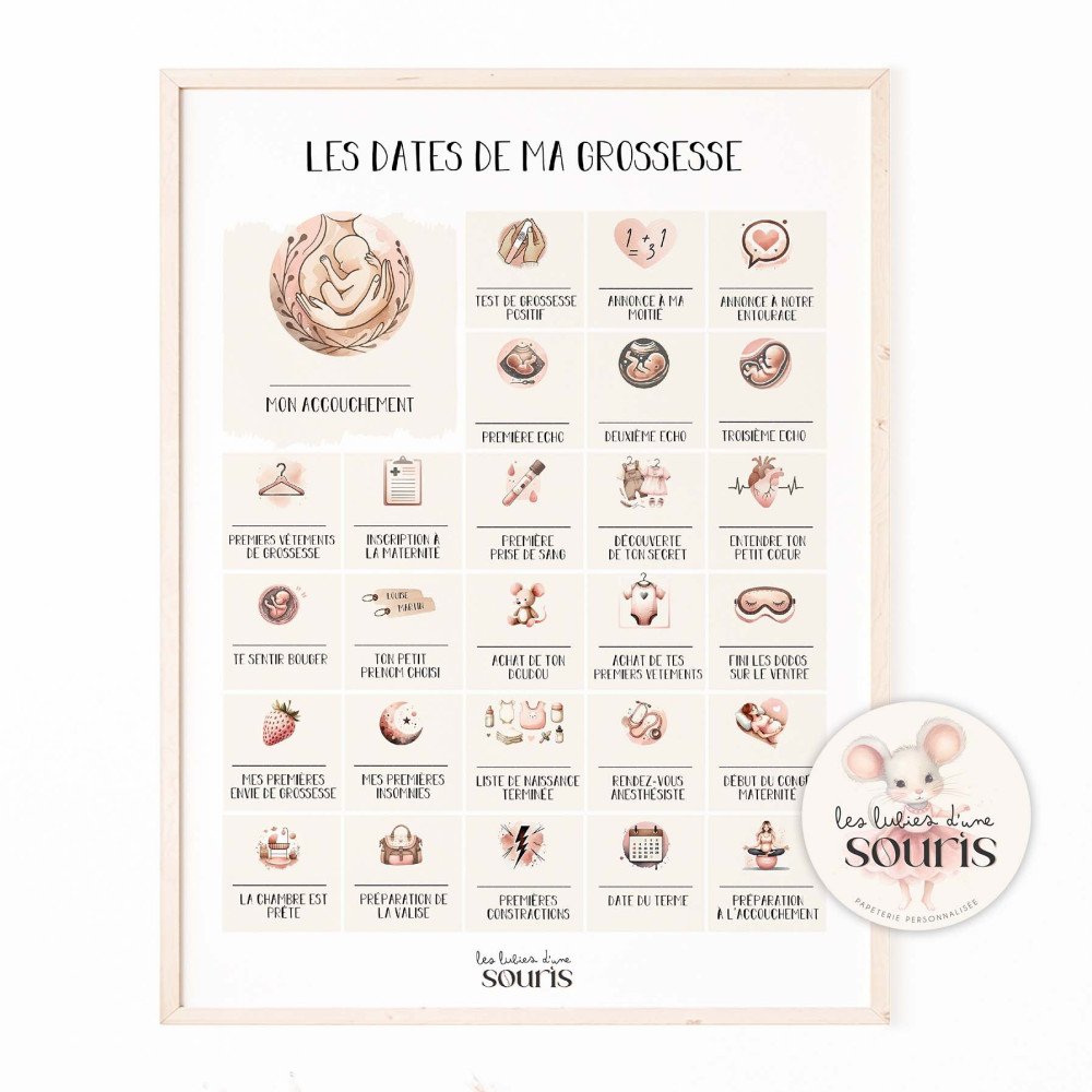 ★ Affiche | LES DATES DE MA GROSSESSE