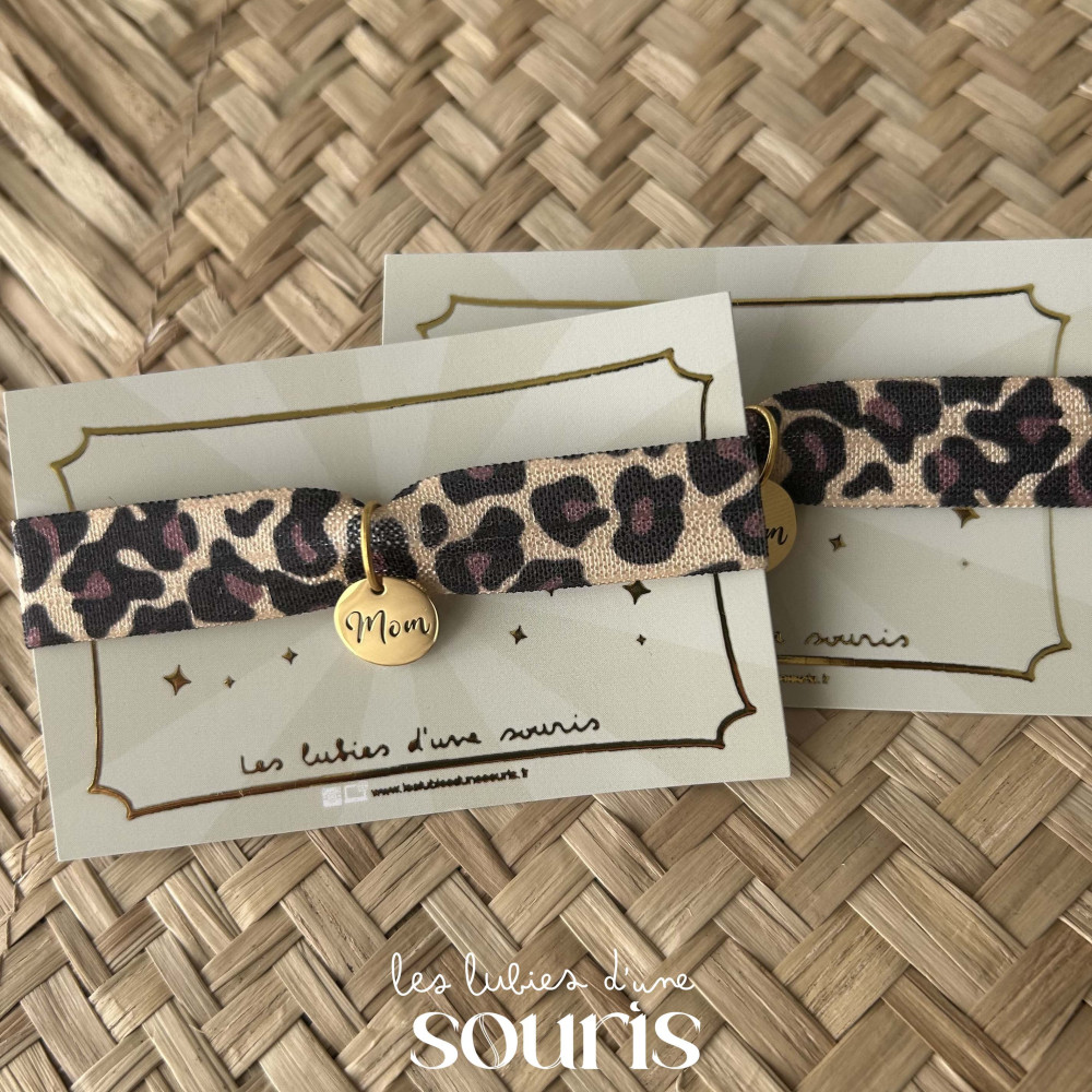 ★ Bracelet léopard / Pendentif : MOM