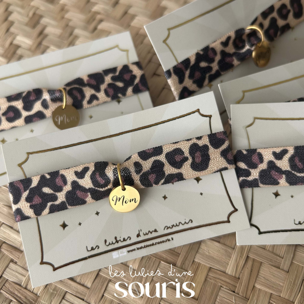 ★ Bracelet léopard / Pendentif : MOM