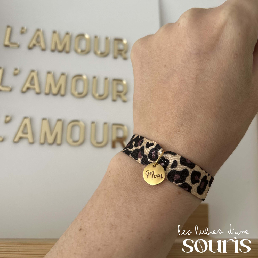 ★ Bracelet léopard / Pendentif : MOM