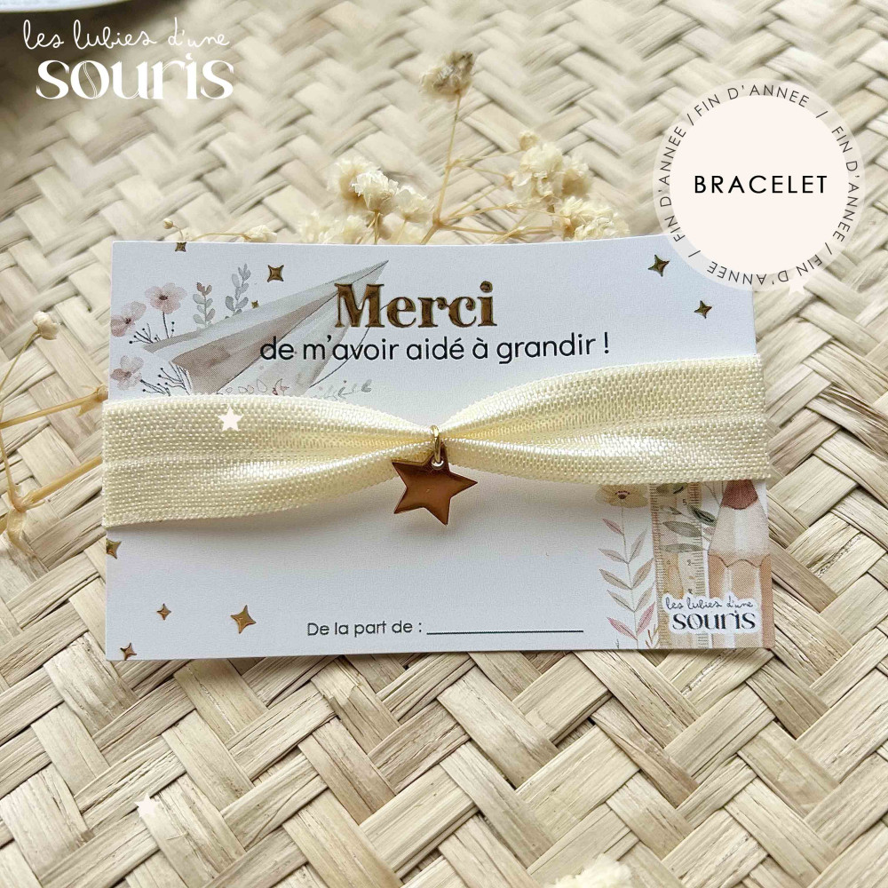 ★ Cadeau de fin d'année | Trésor d'école | Bracelet + charm