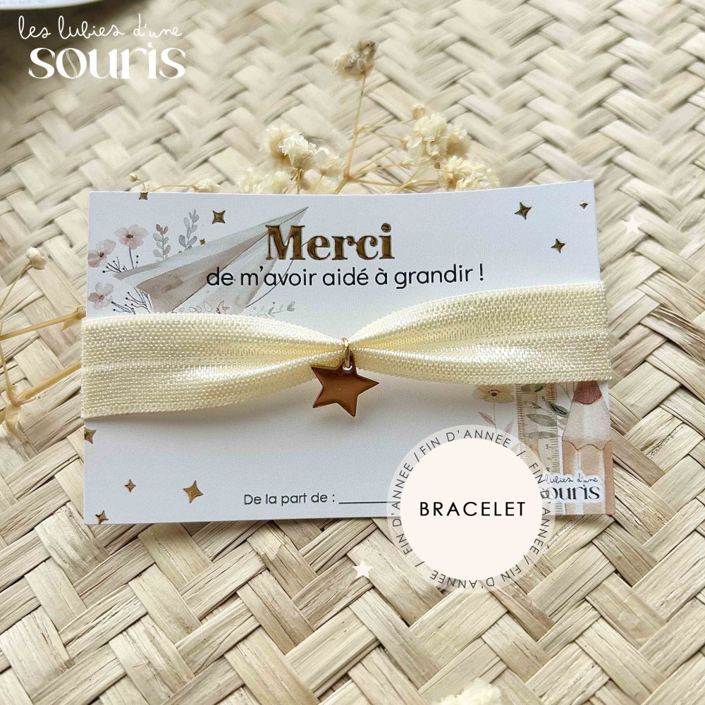 ★ Cadeau de fin d'année | Trésor d'école | Bracelet + charm