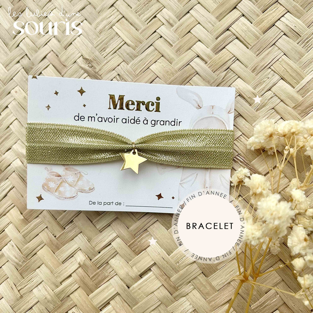 ★ Cadeau de fin d'année | Trésor d'école | Bracelet + charm