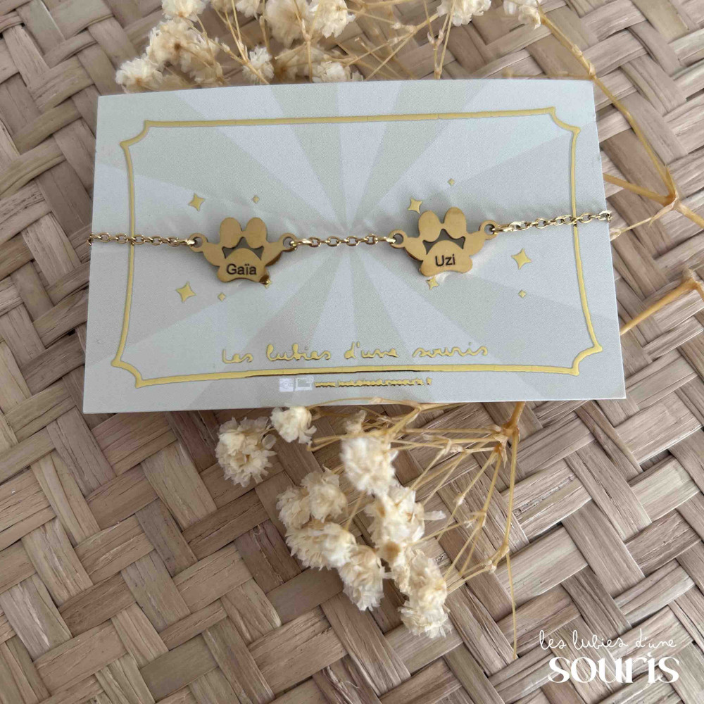 ★ Bracelet Patte d’Amour – Pour les mamans d’animaux à 4 pattes 