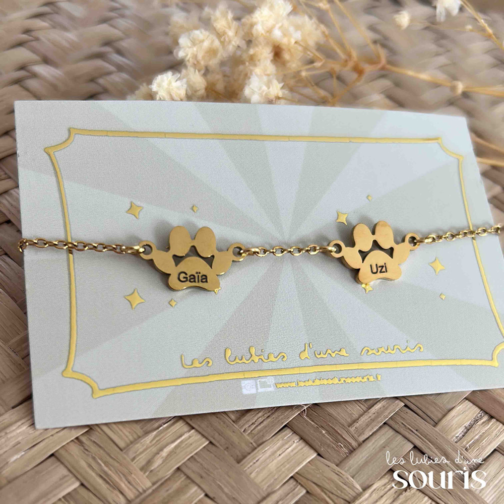 ★ Bracelet Patte d’Amour – Pour les mamans d’animaux à 4 pattes 
